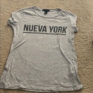 gray graphic tee